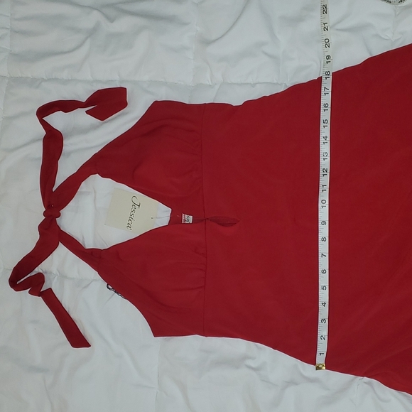 Vintage Red Halter Dress - Picture 8 of 11